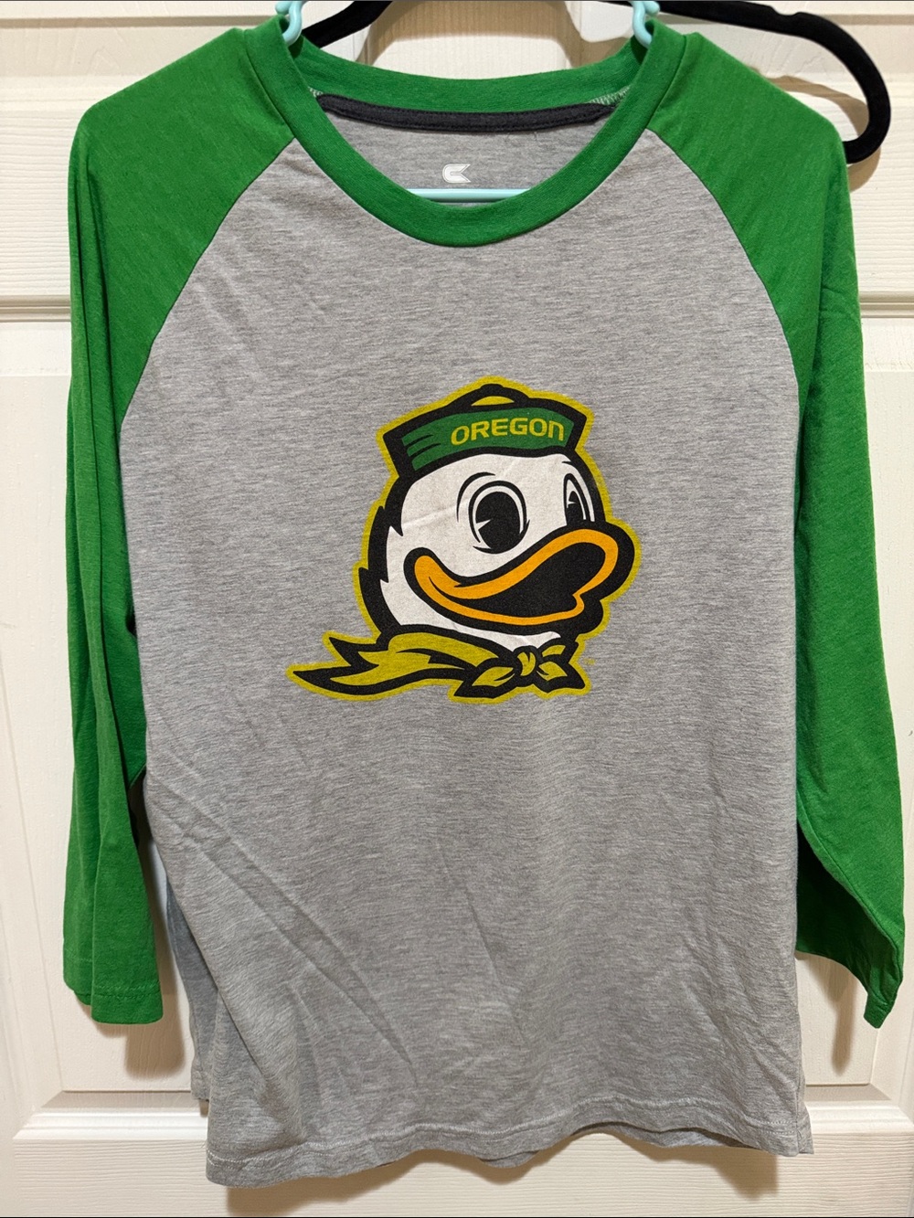 Colosseum Grey and Green Men's Crew Tee